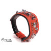 Avalon - QUEST - Collar med spisse nagler og strass - Rød og sort