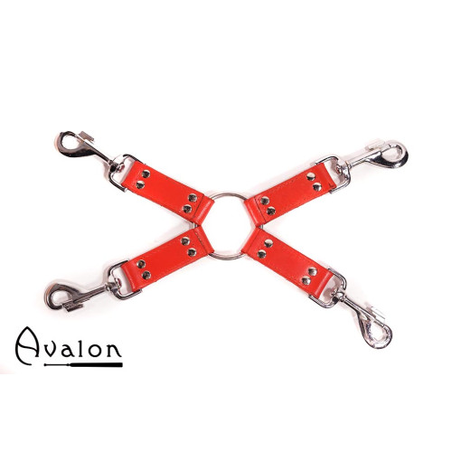 Avalon - RITUAL - Hog-tie-sett med 4 deler - Rød