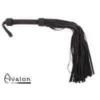 Avalon - MAGIC - Stor Sort Flogger i Mykt Semsket Lær
