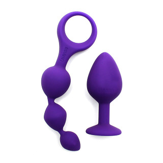 Rimba - Barcelona - Anal Pleasure - Sett med Buttplug og Analkuler - Lilla