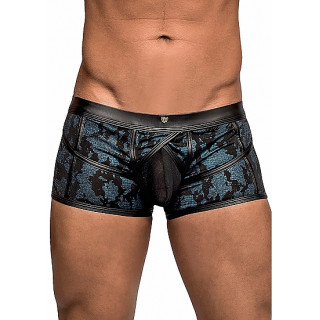 Male Power - Frekk Bokser med Lærdetaljer - Blå/Sort