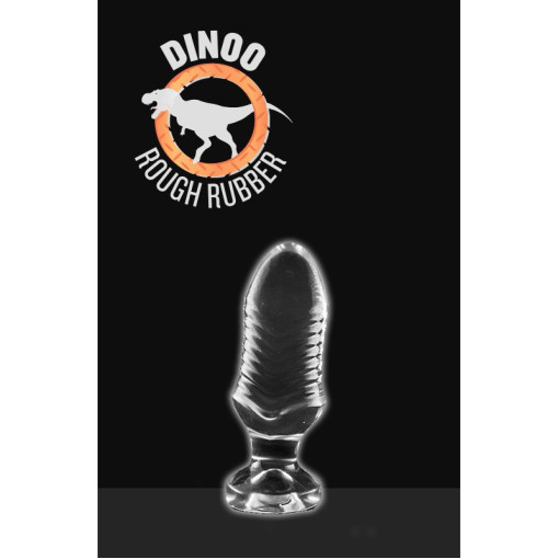 Dinoo - Rugops clear - Fantasi Buttplug med langt hode
