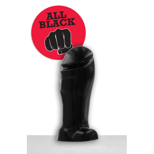 All black - Dildo med liten pung sort 