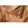 Avalon - LUST - Collar og Cuffs, 5 deler, Brunt og Hvitt