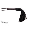 Avalon - HEIR - Svart Flogger med 36 Haler i Semsket Lær 