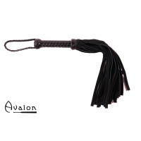 Avalon - HEIR - Svart Flogger med 36 Haler i Semsket Lær 