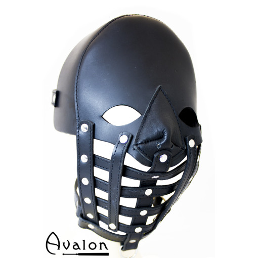 Avalon - WARDEN - Maske i lær med gitter