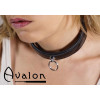 Avalon - SECRET - Collar med blank overflate og O-ring - Sort 