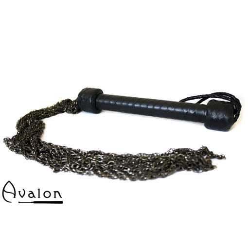 Avalon - IMMORTAL - Flogger i Kjetting og Lær - Svart