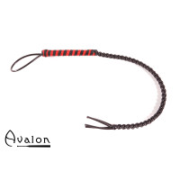 Avalon - RANGER - Sort og rød flettet silikonflogger