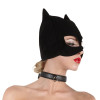 Bad Kitty - Cat Mask med åpne øyne - Sort