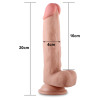 Lovetoy - 8" Sliding Skin Dildo - Lys Hudfarge