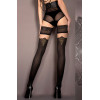 Ballerina Secret - Sensuelle - Sorte strømper kant og mønster ved kne - Hold up 
