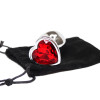 BQS - Buttplug med Hjertekrystall - Rød - Medium BQS - Buttplug med Hjertekrystall - Rød - Medium
