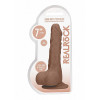 RealRock - Dildo med pung - 7" / 17 cm - Tan