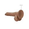 RealRock - Dildo med pung - 10" / 27 cm - Tan