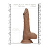 RealRock - Dildo med pung - 10" / 27 cm - Tan