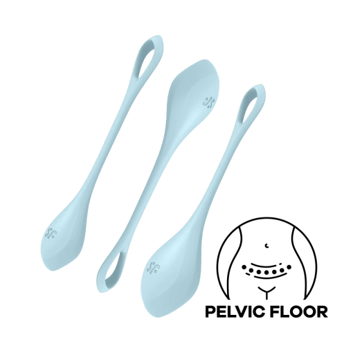 Satisfyer - Yoni Power 2 - Vaginakule Sett - Lyseblå