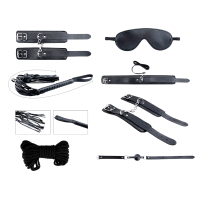 Alive - Secret Desires - Bondagesett med 8 deler - Sort 