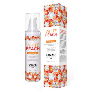 EXSENS - Organic Varmende massasjeolje - White Peach - Hvit Fersken