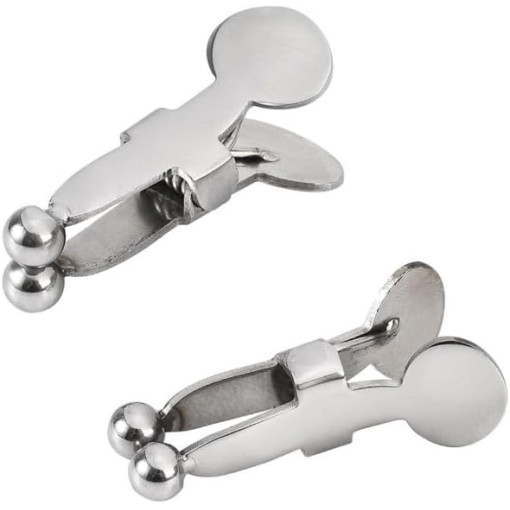 BQS - Brystklyper med kuler - Sølv 