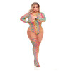 Pink Lipstick - Taste The Rainbow - Teddy og Thigh High Sett - Queen Size