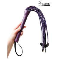 AVALON - Morgause - Sort flogger med lilla hjerter 