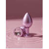 BQS - Rosa buttplug med rosa krystall - Small