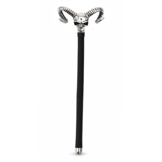 BQS - Hul penisplugg med hodeskalle - Silikon og metall