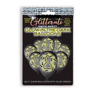 Glitterati - Glow In The Dark Ballonger - Penis motiv