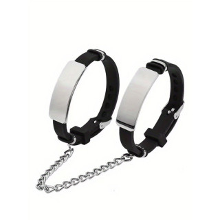 BQS - Trollbundet - Armbånd cuffs - Sort og sølv
