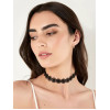 Gnist - Choker med blomsterdetaljer- 01 - Sort Gnist - Choker med blomsterdetaljer- 01 - Sort