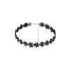 Gnist - Choker med blomsterdetaljer - 02 - Sort Gnist - Choker med blomsterdetaljer - 02 - Sort