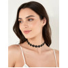Gnist - Choker med blomsterdetaljer - 02 - Sort Gnist - Choker med blomsterdetaljer - 02 - Sort
