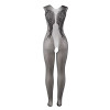 Gnist Undertøy - Netting Catsuit med Blomstermønster – Sort