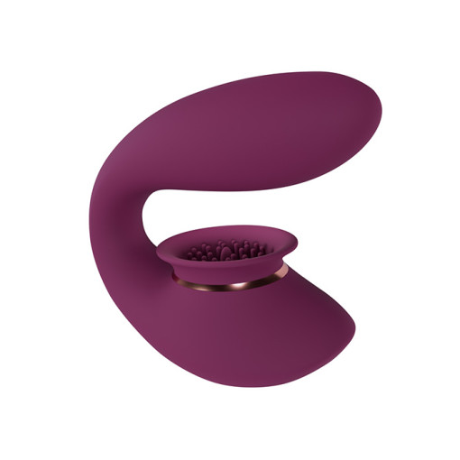 Twitch 3 - Sugevibrator med G-punkt vibrator - Burgunder