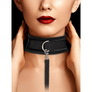 Ouch! Velvet Collar med bånd - sort