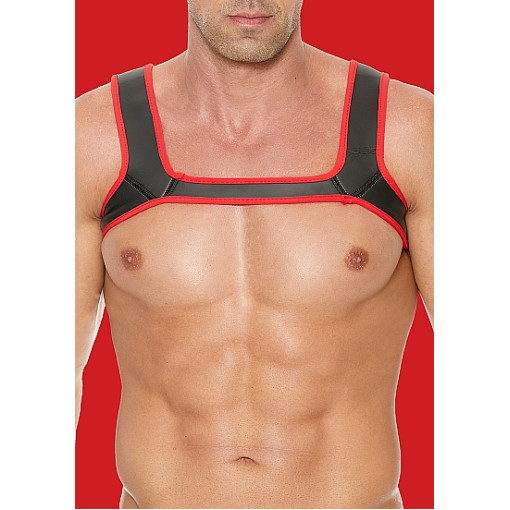 Ouch! Puppy Play - Neoprene Harness - Rødt