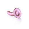 OUCH! - Smooth Silicone - Enkel dildo med sugekopp - Rosa