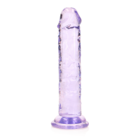 Realrock – Crystal Clear – Enkel Realistisk Dildo – Lilla - 14.5 cm