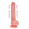 Realrock - Dual Density Vibrator Dildo med thrusting - 7"/17,8cm - Beige