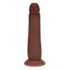 Realrock - Dual density sliding skin - Dildo i silikon - 8"/21cm - Brun