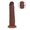 Realrock - Dual density sliding skin - Dildo i silikon - 8"/21cm - Brun