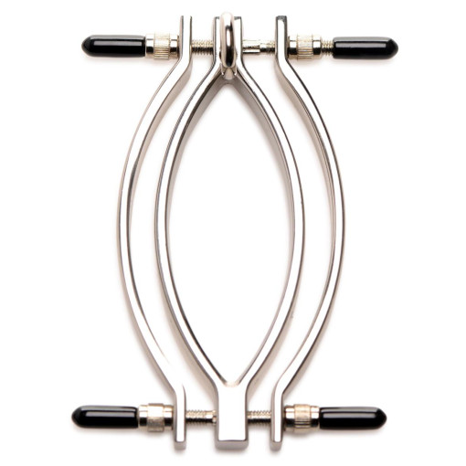 Master Series - Pussy Tugger with Leash - Kyskhetsklemme med bånd