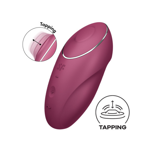 Satisfyer - Tap & Climax - Tappende Klitorisvibrator - Rød Satisfyer - Tap & Climax - Tappende Klitorisvibrator - Rød