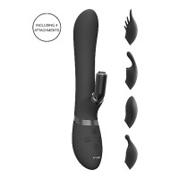 VIVE - Chou - Rabbitvibrator med utskiftbare hoder - Sort 