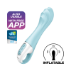 Satisfyer - Pump vibrator 5+ Connect App - Oppblåsbar G-punkts vibrator Blå