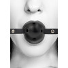 Ouch! Black & White - Ballgag med pustehull - Sort 
