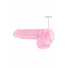 Realrock – Crystal Clear – Realistisk Dildo med Pung – Rosa - 15 cm Realrock – Crystal Clear – Realistisk Dildo med Pung – Rosa - 15 cm