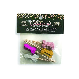 LITTLE GENIE -  Glitterati Penis, Cupcake Set 